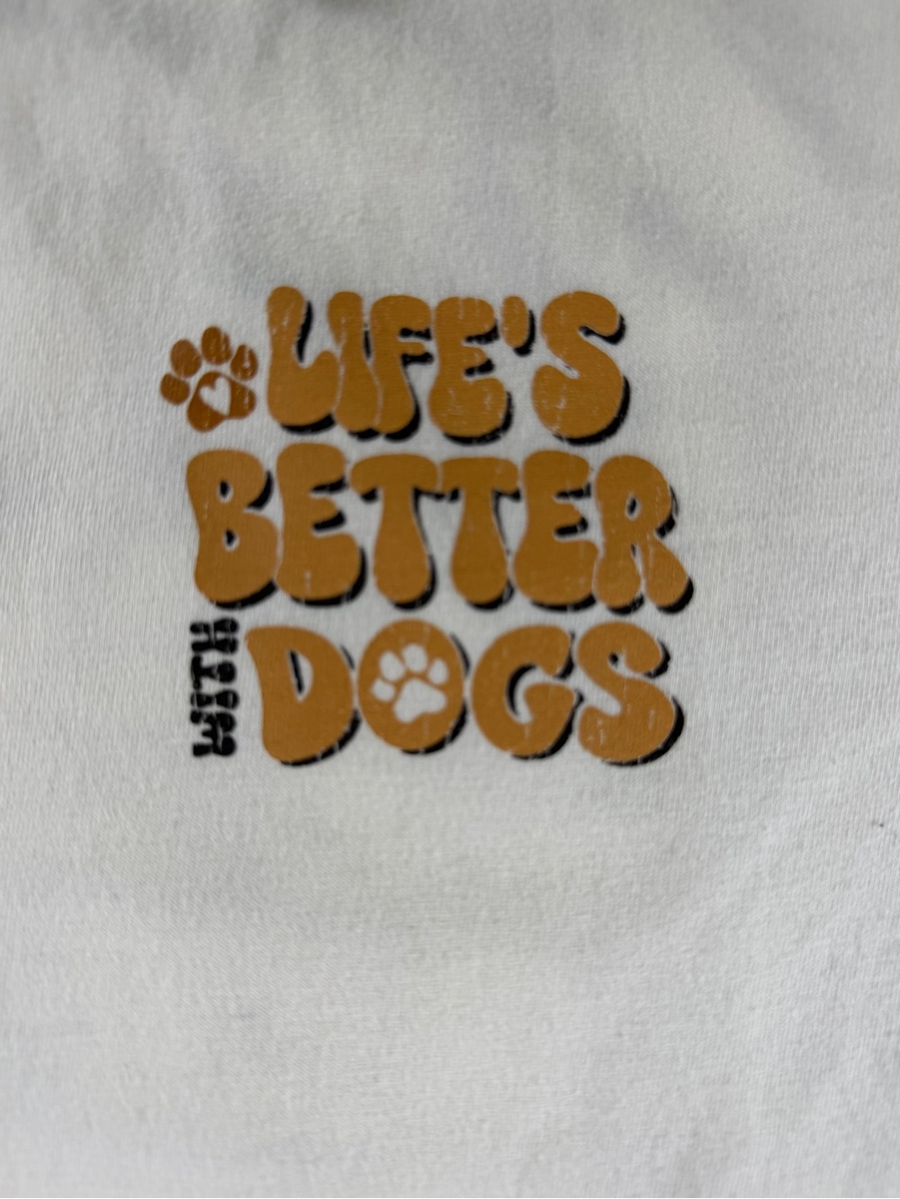 Simply Southern Cream 'Life's Better With Dogs’ Short Sleeve Tee Women’s Size S - Picture 4 of 8